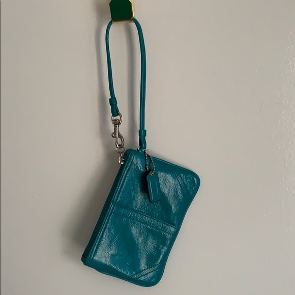 Coach Handbags - Coach, teal leather wristlet Coach Handbags - Coach, teal leather wristlet